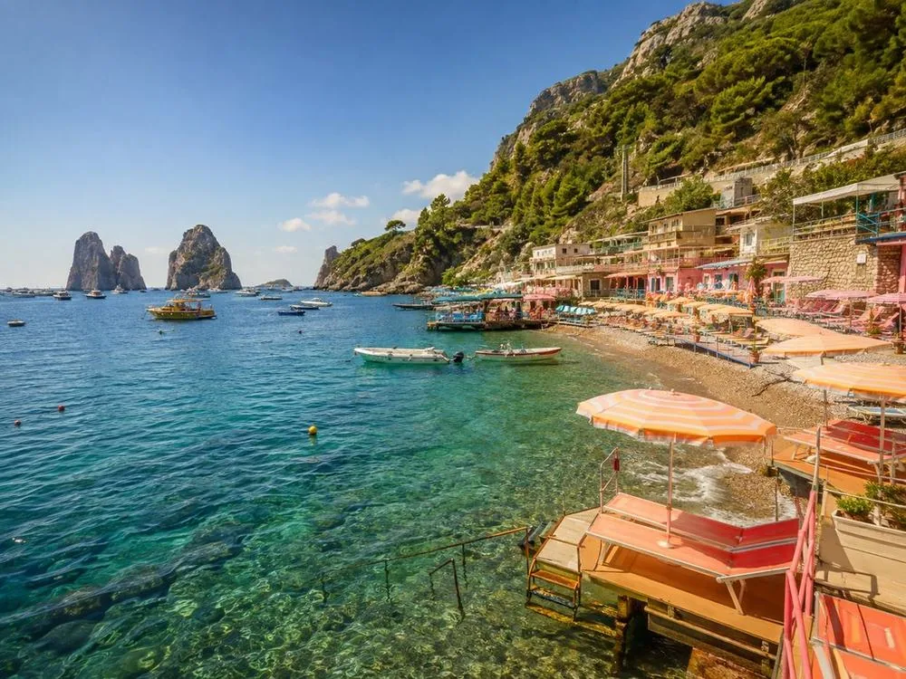 Marina Piccola, la spiaggia sul versante sud di Capri